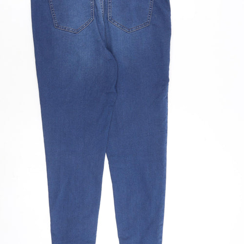 Marks and Spencer Womens Blue Cotton Jegging Jeans Size 14 L28 in Regular