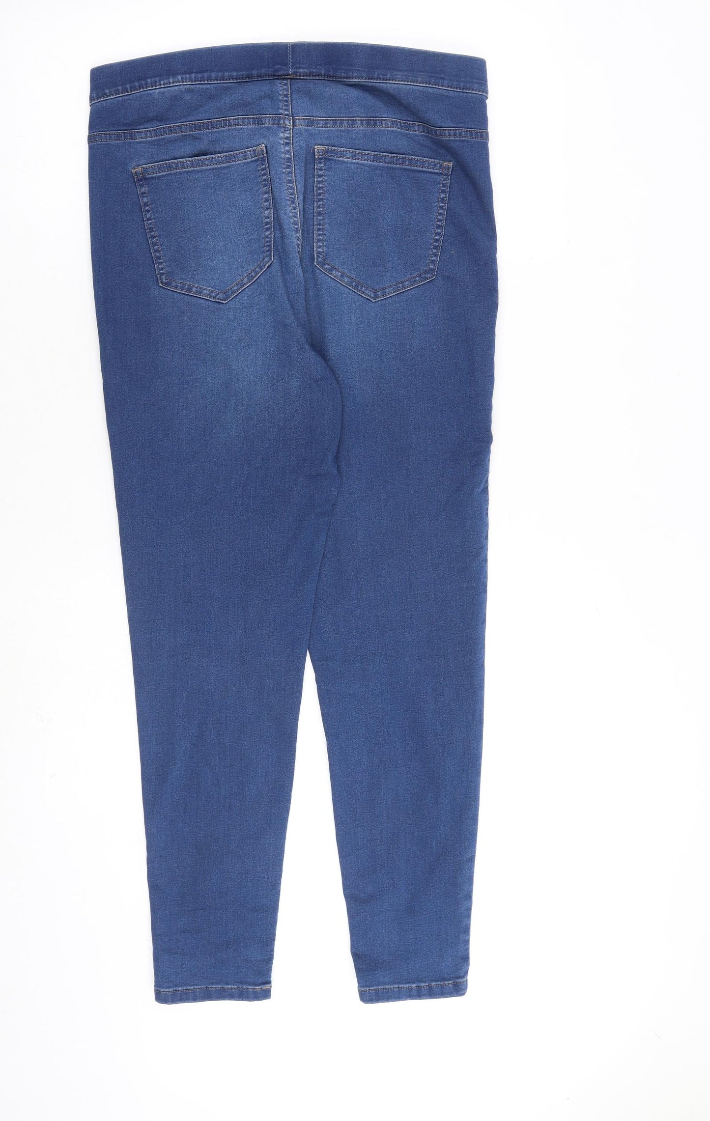 Marks and Spencer Womens Blue Cotton Jegging Jeans Size 14 L28 in Regular