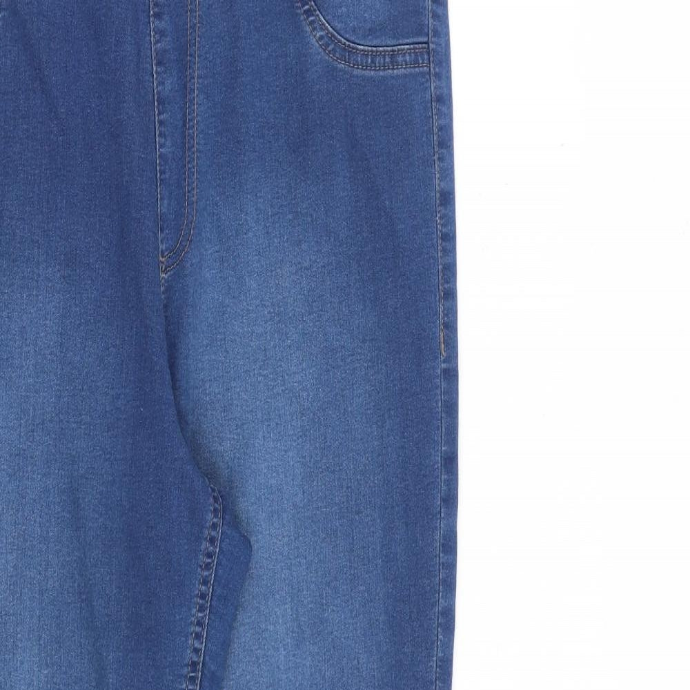 Marks and Spencer Womens Blue Cotton Jegging Jeans Size 14 L28 in Regular