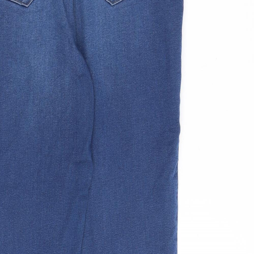 Marks and Spencer Womens Blue Cotton Jegging Jeans Size 14 L28 in Regular