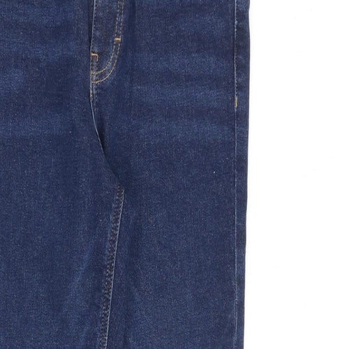 Topshop Womens Blue Cotton Skinny Jeans Size 28 in L30 in Regular Zip