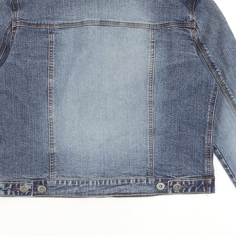 Moto Womens Blue Jacket Size 12 Button