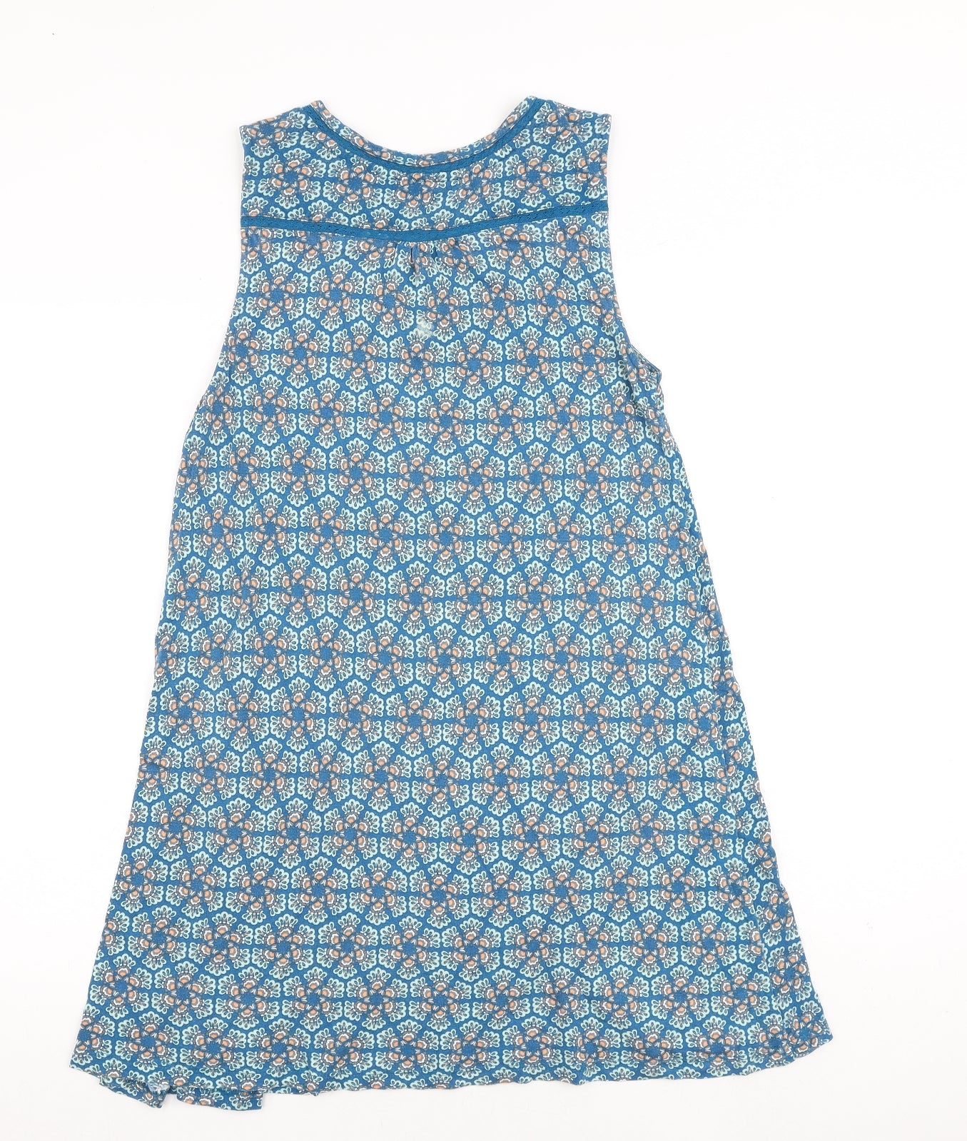 White Stuff Womens Multicoloured Geometric Viscose A-Line Size 12 Round Neck Pullover