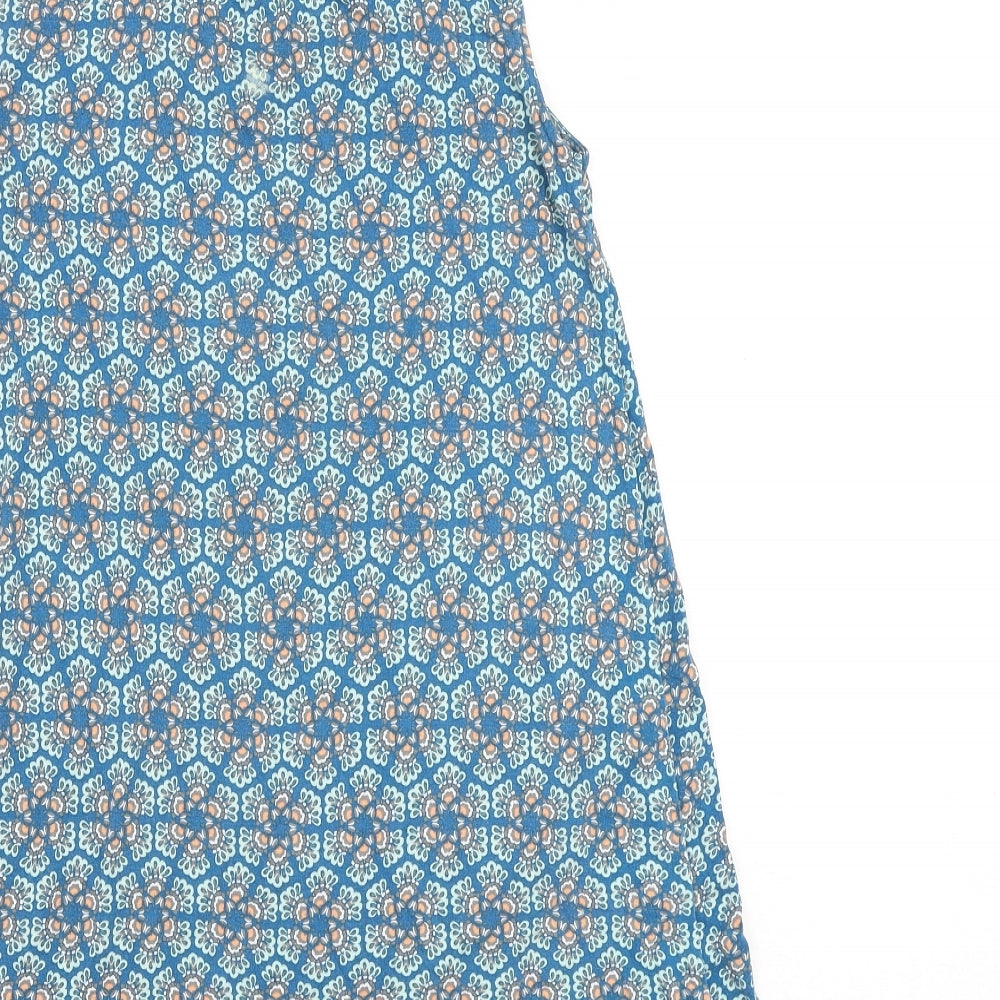 White Stuff Womens Multicoloured Geometric Viscose A-Line Size 12 Round Neck Pullover