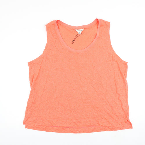 Autograph Womens Pink Flax Basic Tank Size 24 Round Neck