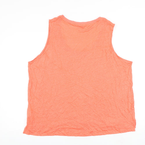 Autograph Womens Pink Flax Basic Tank Size 24 Round Neck