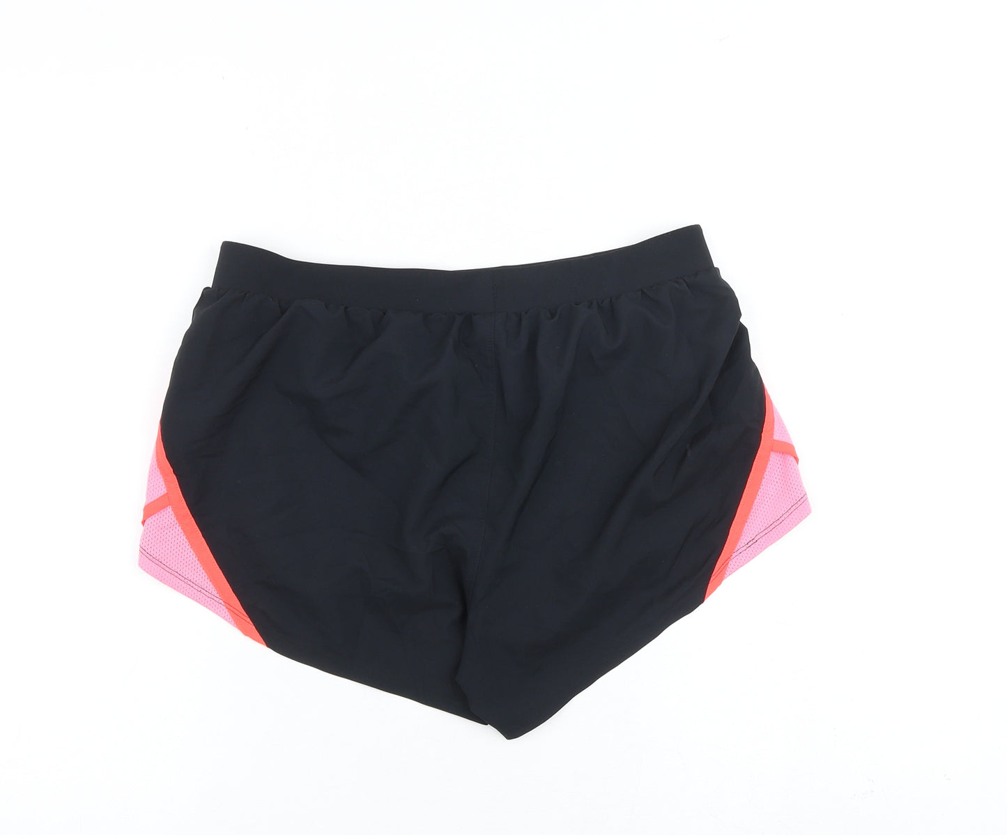 Under armour Womens Black Polyacrylate Fibre Basic Shorts Size M L3 in Regular Pull On