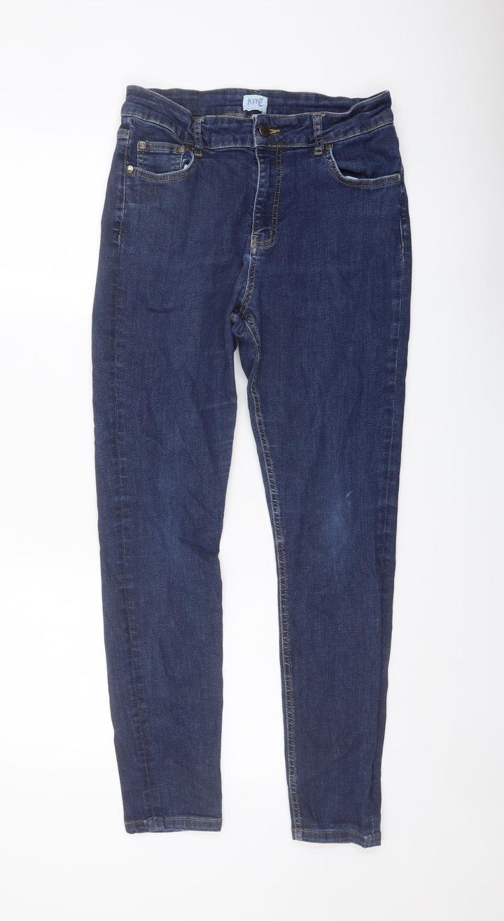 Kite Womens Blue Cotton Skinny Jeans Size 12 L28 in Regular Button