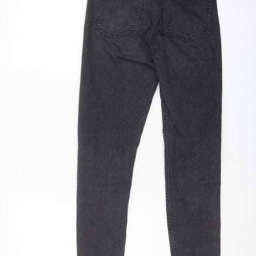 Topshop Womens Grey Cotton Skinny Jeans Size 26 in L26 in Regular Button