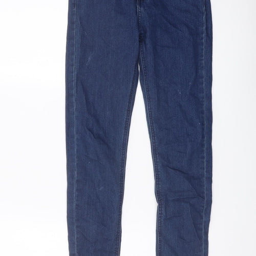 The Rockn Rev Womens Blue Cotton Skinny Jeans Size 8 L29 in Regular Button