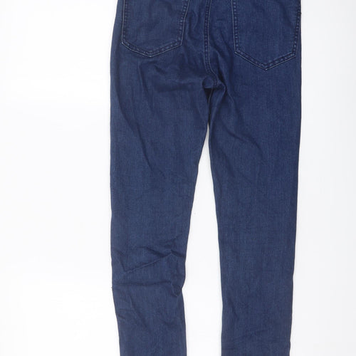 The Rockn Rev Womens Blue Cotton Skinny Jeans Size 8 L29 in Regular Button
