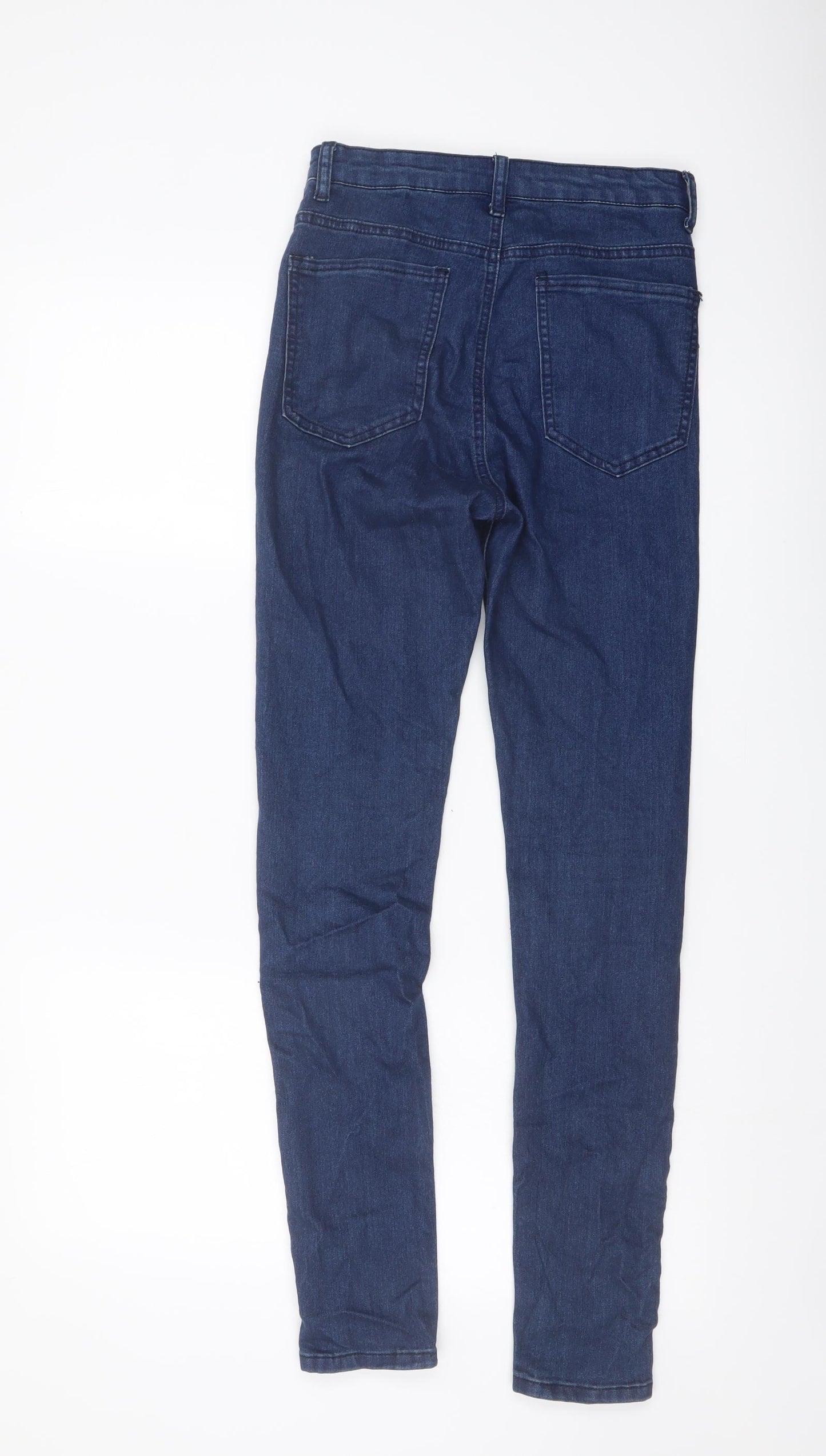The Rockn Rev Womens Blue Cotton Skinny Jeans Size 8 L29 in Regular Button