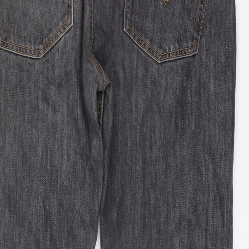 Levi's Mens Grey Cotton Straight Jeans Size 38 in L32 in Regular Button