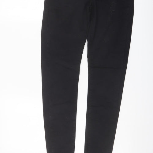 Denim & Co. Womens Black Cotton Skinny Jeans Size 10 L28 in Regular Button