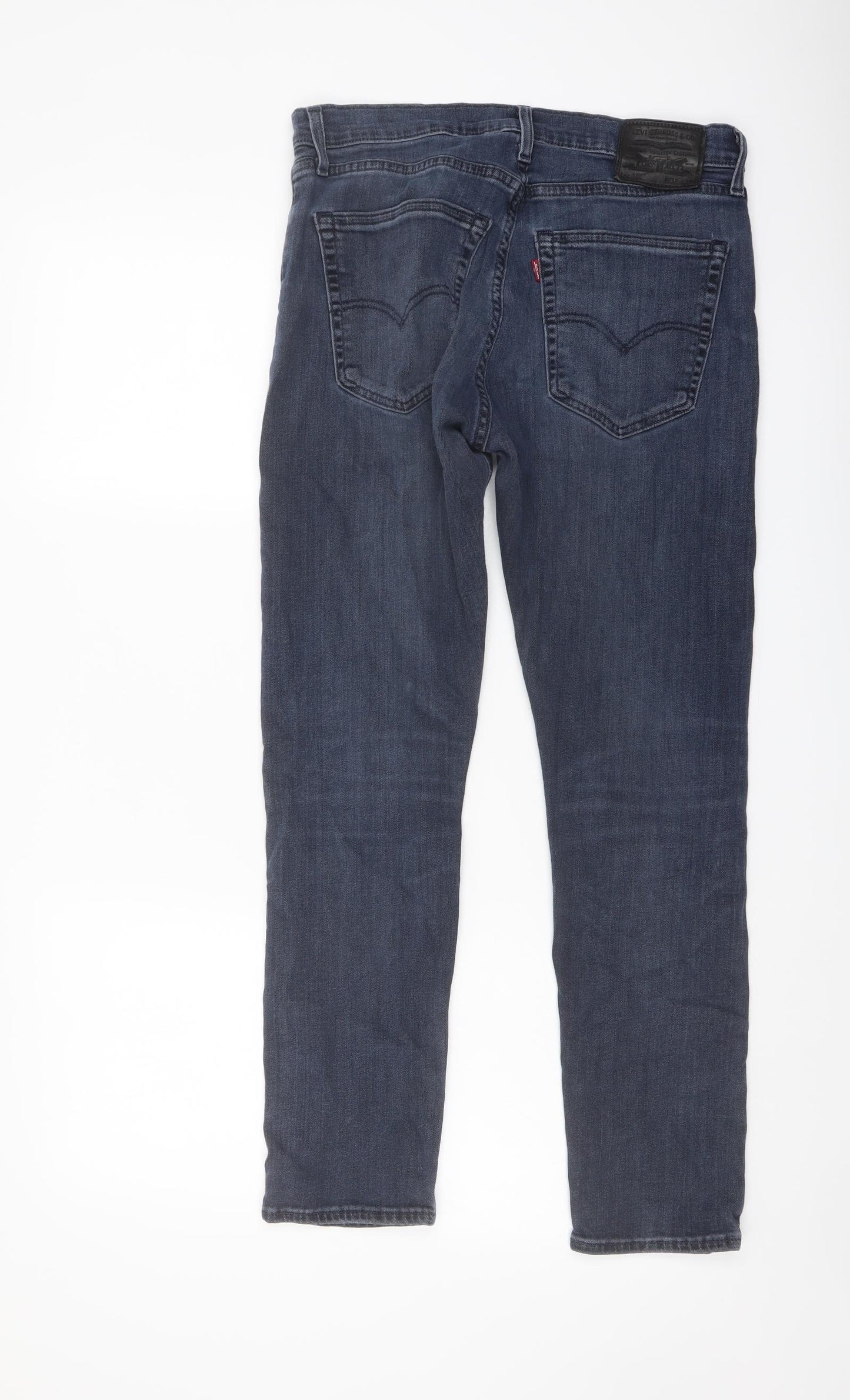 Levi's Mens Blue Cotton Skinny Jeans Size 32 in L30 in Regular Button