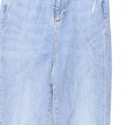 Mint Velvet Womens Blue Cotton Mom Jeans Size 8 L27 in Regular Button