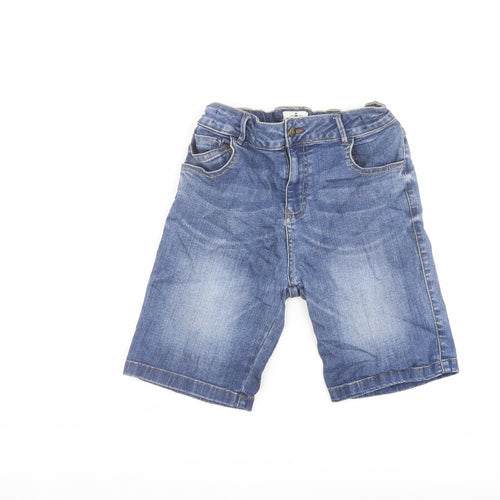 Fat Face Boys Blue Cotton Bermuda Shorts Size 12-13 Years Regular Zip
