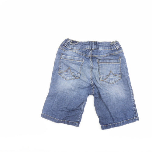 Fat Face Boys Blue Cotton Bermuda Shorts Size 12-13 Years Regular Zip