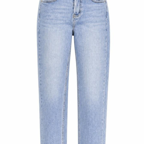 Denim & Co. Womens Blue Cotton Mom Jeans Size 6 L26 in Regular Button