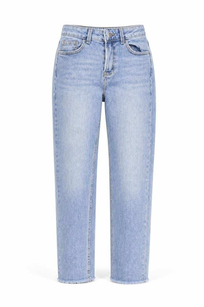 Denim & Co. Womens Blue Cotton Mom Jeans Size 6 L26 in Regular Button