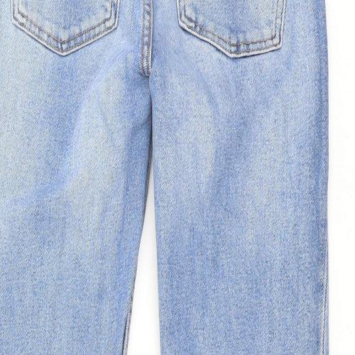 Denim & Co. Womens Blue Cotton Mom Jeans Size 6 L26 in Regular Button