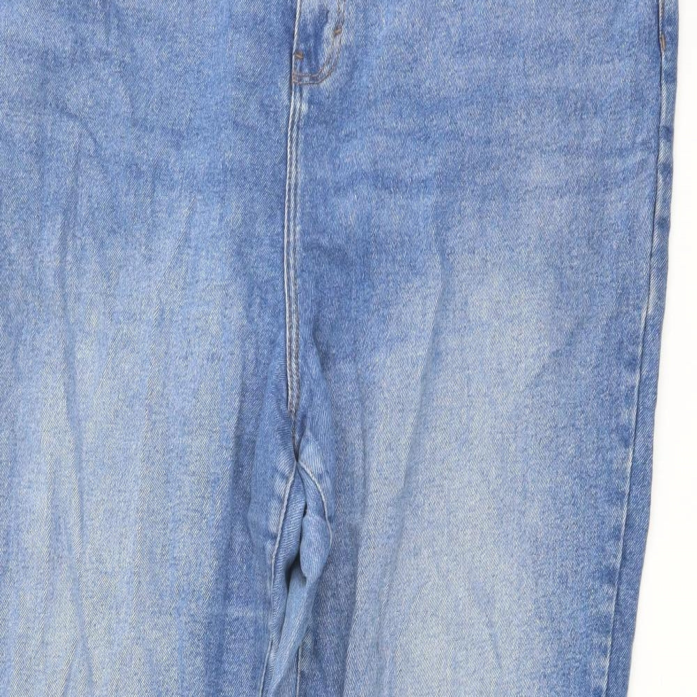 Urban Bliss Womens Blue Cotton Mom Jeans Size 18 L28 in Regular Button