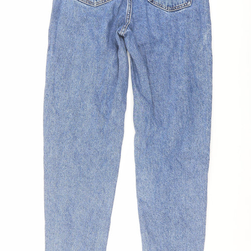 Denim & Co. Womens Blue Cotton Mom Jeans Size 4 L29 in Regular Button