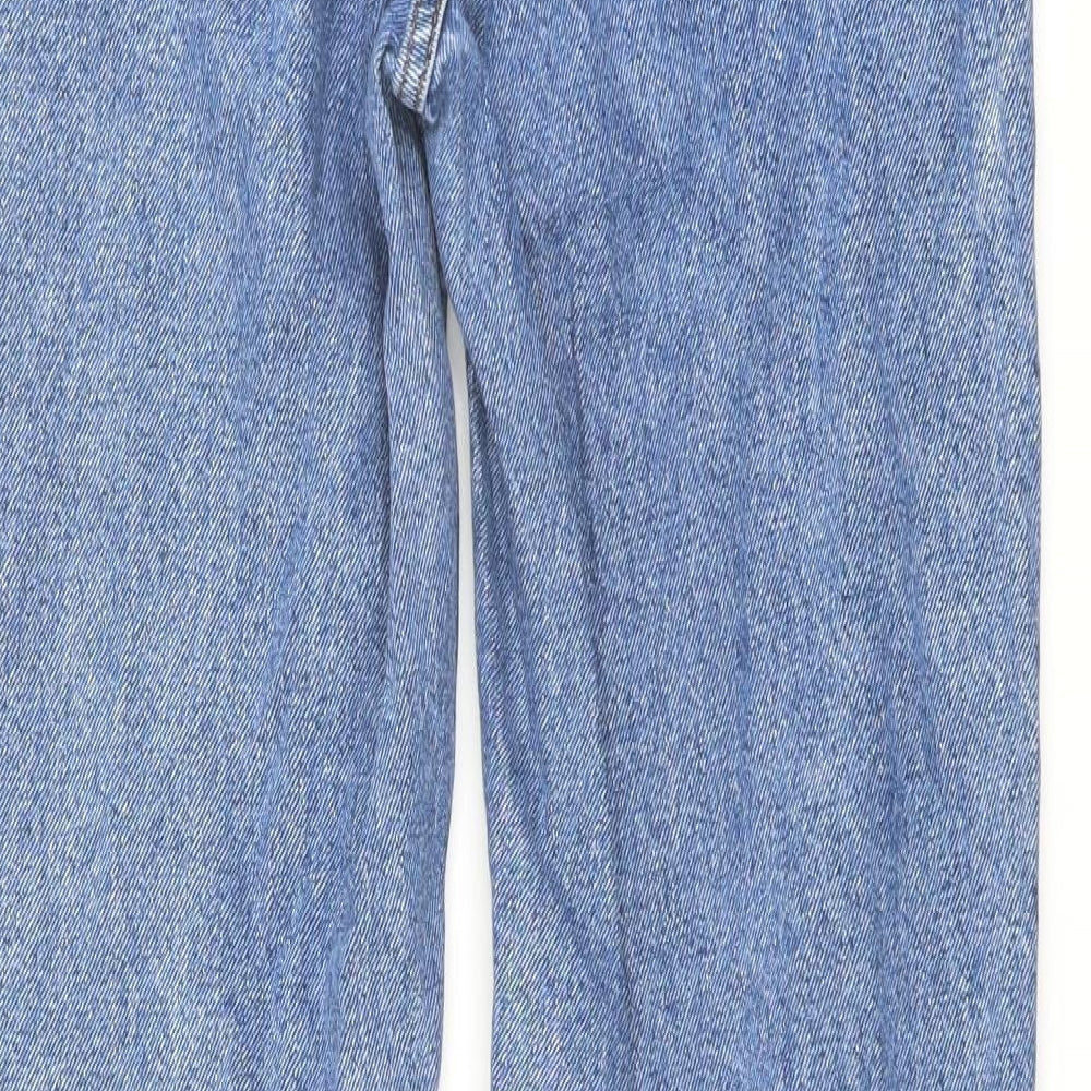 Denim & Co. Womens Blue Cotton Mom Jeans Size 4 L29 in Regular Button