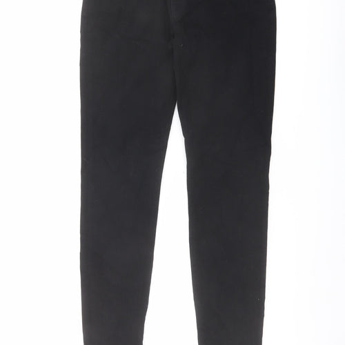 Selected Womens Black Cotton Skinny Jeans Size 28 in L28 in Regular Button