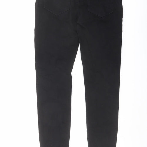 Selected Womens Black Cotton Skinny Jeans Size 28 in L28 in Regular Button