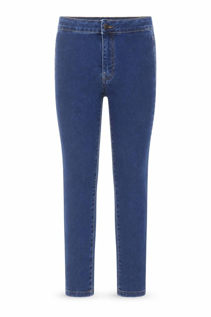 Mango Girls Blue Cotton Skinny Jeans Size 10 Years Regular Button