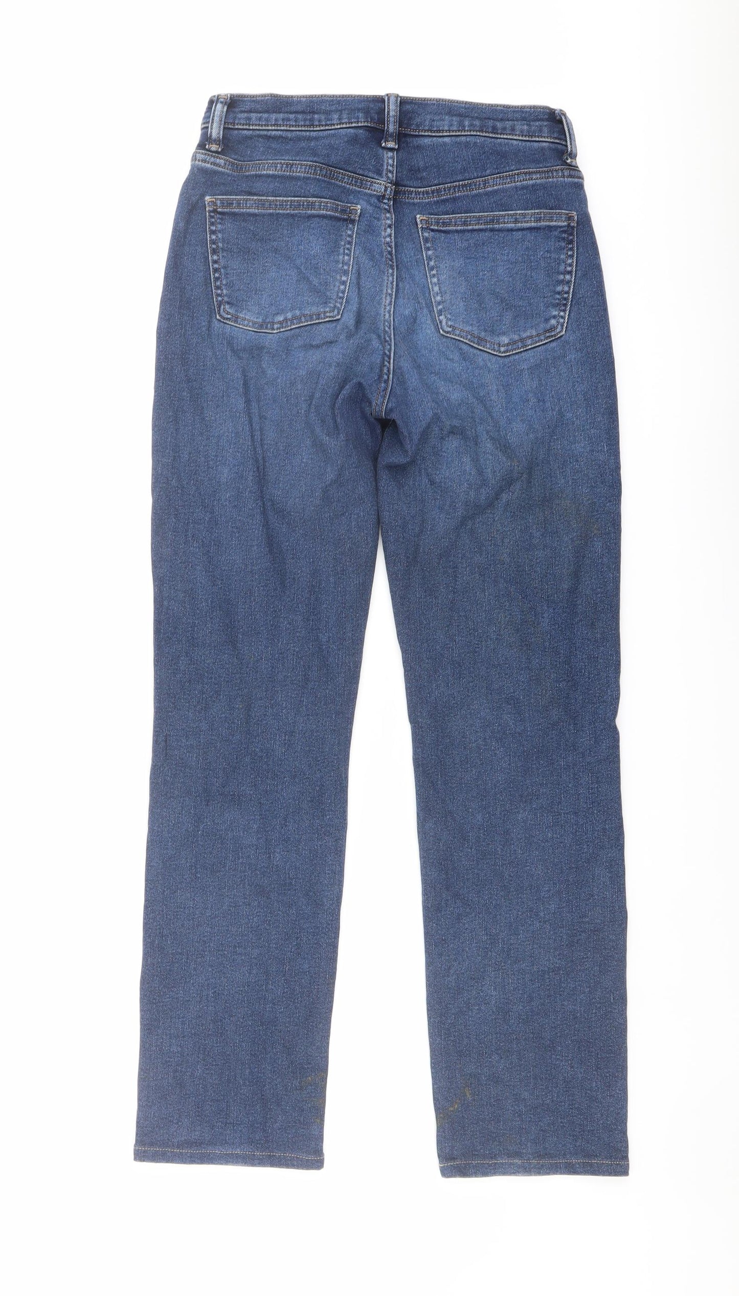 Uniqlo Womens Blue Cotton Straight Jeans Size 24 in L29 in Regular Button