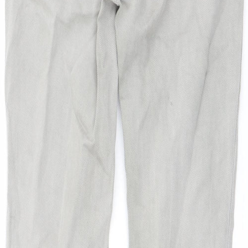 Zara Womens Green Cotton Straight Jeans Size 8 L26 in Regular Button