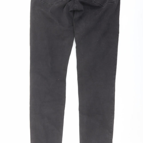 H&M Womens Grey Cotton Skinny Jeans Size 28 in L31 in Regular Button