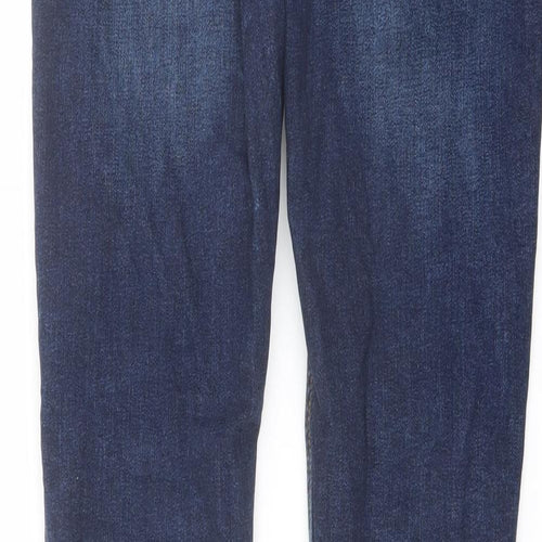 Denim & Co. Mens Blue Cotton Straight Jeans Size 32 in L32 in Regular Button