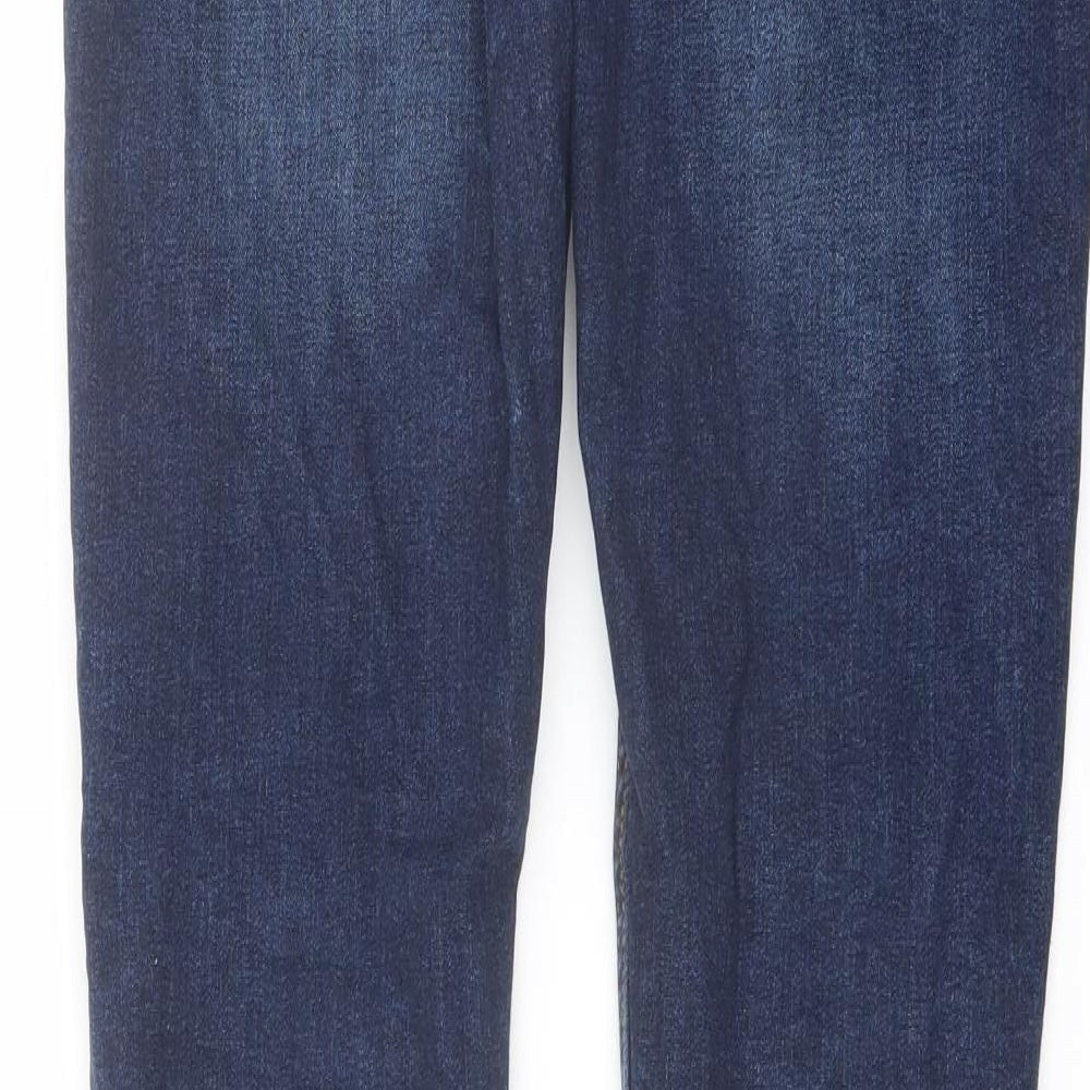 Denim & Co. Mens Blue Cotton Straight Jeans Size 32 in L32 in Regular Button