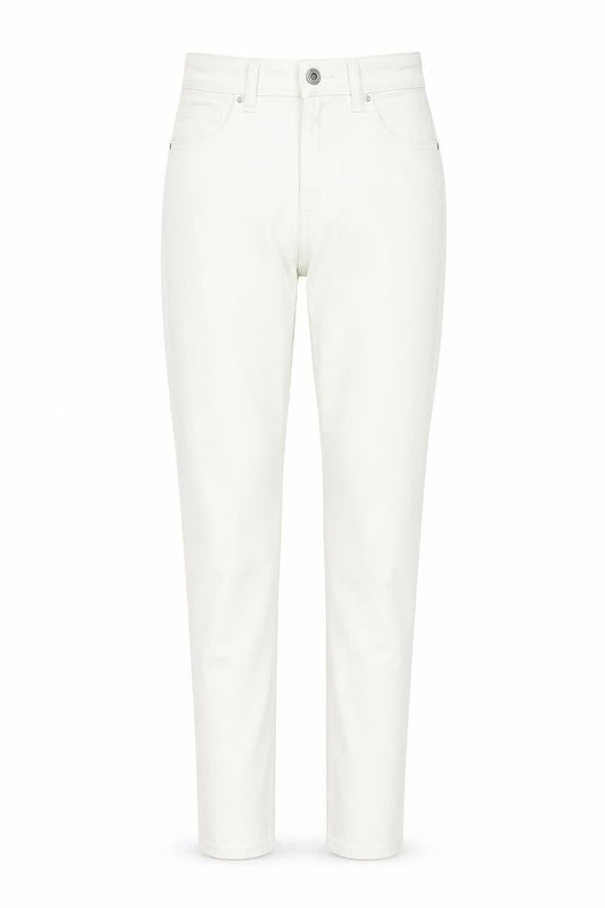Denim & Co. Womens Ivory Cotton Skinny Jeans Size 10 L23 in Regular Button