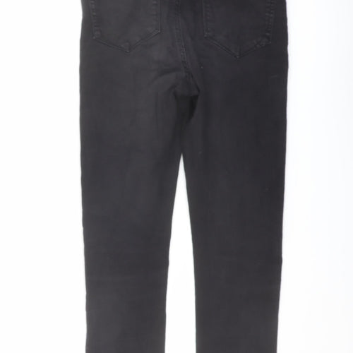 Denim & Co. Womens Grey Cotton Skinny Jeans Size 12 L27 in Regular Button