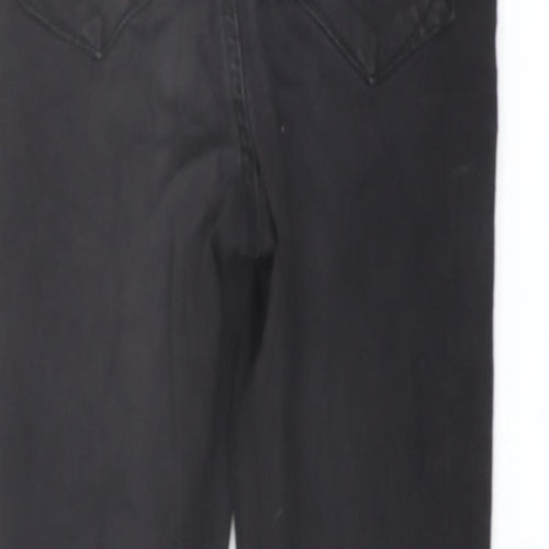 Denim & Co. Womens Grey Cotton Skinny Jeans Size 12 L27 in Regular Button