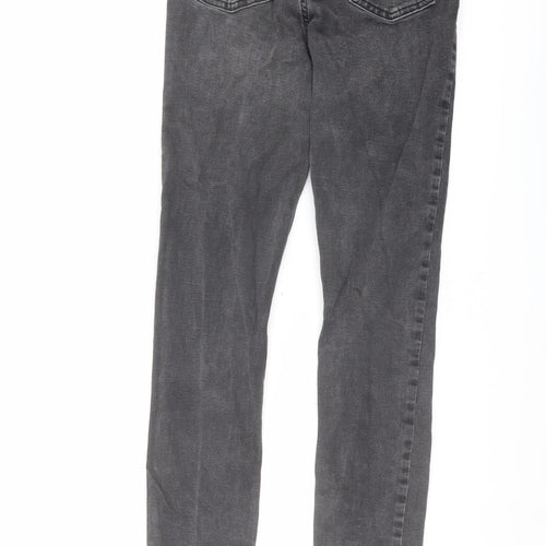 Denim & Co. Womens Grey Cotton Skinny Jeans Size 10 L30 in Regular Button