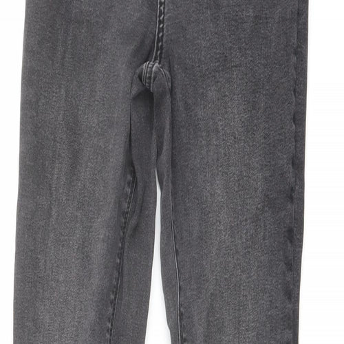Denim & Co. Womens Grey Cotton Skinny Jeans Size 10 L30 in Regular Button