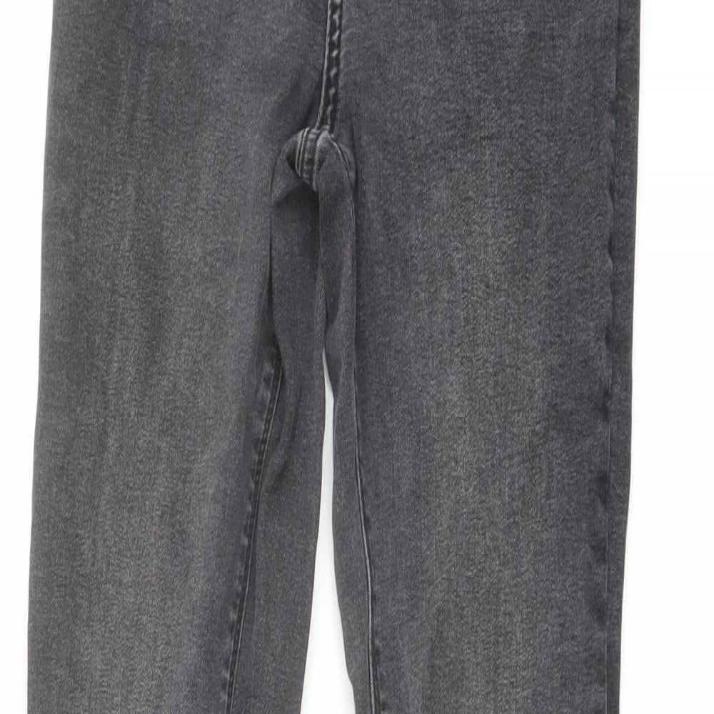 Denim & Co. Womens Grey Cotton Skinny Jeans Size 10 L30 in Regular Button
