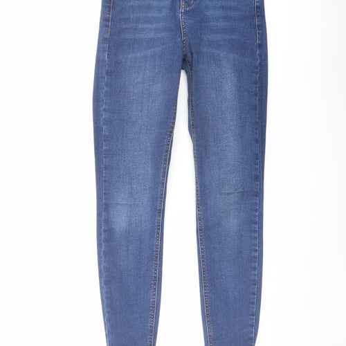 Topshop Womens Blue Cotton Skinny Jeans Size 26 in L25 in Regular Button