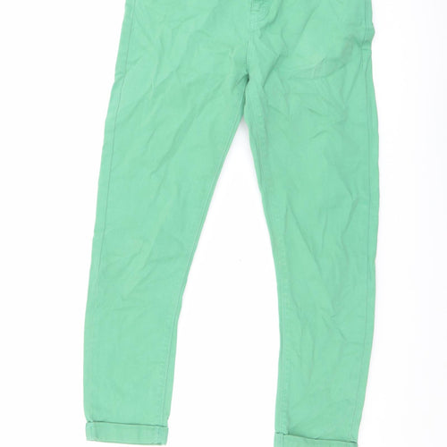 Topshop Womens Green Cotton Jegging Jeans Size 26 in L24 in Regular Button