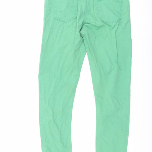 Topshop Womens Green Cotton Jegging Jeans Size 26 in L24 in Regular Button