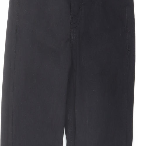 Topshop Womens Black Cotton Skinny Jeans Size 26 in L27 in Regular Button