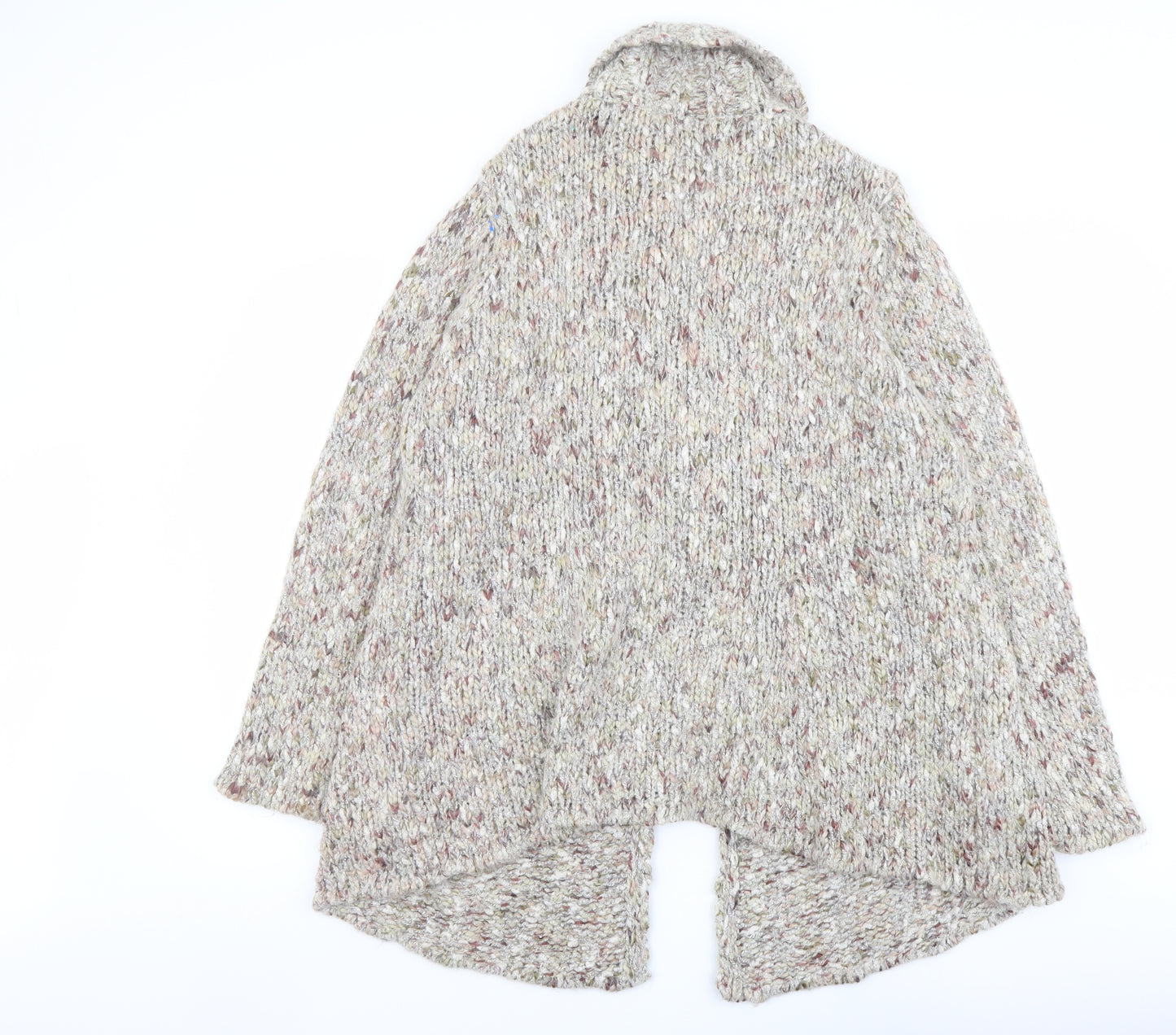 Marks and Spencer Womens Multicoloured V-Neck Acrylic Cardigan Jumper Size 22
