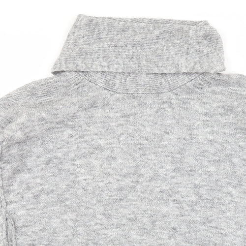 RESERVED Womens Grey Roll Neck Polyester Pullover Jumper Size S