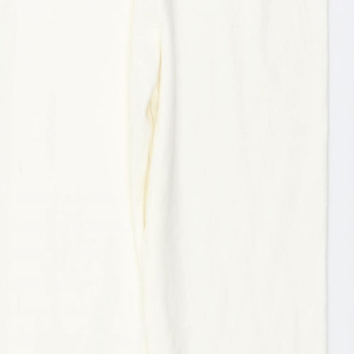 River Island Womens Ivory Viscose Jogger Trousers Size M L30 in Regular Drawstring