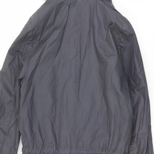 H&M Womens Blue Parka Jacket Size 6 Zip